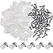 Hicarer 100 Pack 1/4 Inch R-type Clip Cable Fastener Wire Clamp Nylon Screw Mounting Electrical Grip Wire Clips with 100 Pack Screws for Wire Management