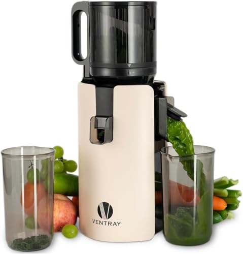 Image of Ventray Cold Press Juicer, Juicer Machines with 4.7" Wide Feed Chute for Whole Vegetables & Fruits, Slow Masticating Juicer with High Juice Yield, Easy to Clean