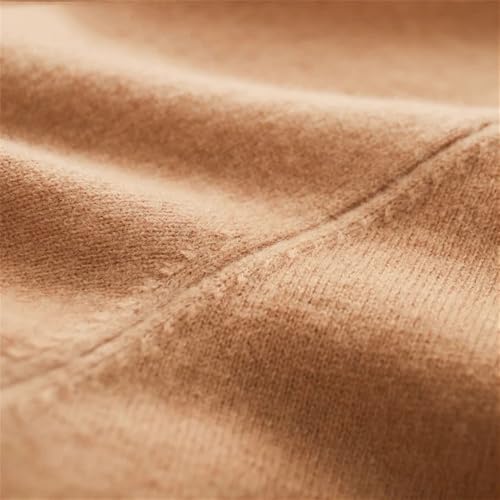 Men's Loose Round Neck Solid Color Cashmere Sweater Casual Warm Sweater4