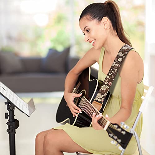 image for Nefelibata Japanese Cotton Guitar Strap for Acoustic Guitar, Ukulele, 