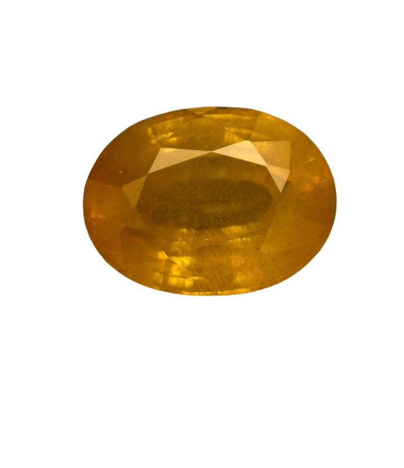 Saphir jaune pour bague de fiançailles, cadeau précieux en pierre ovale