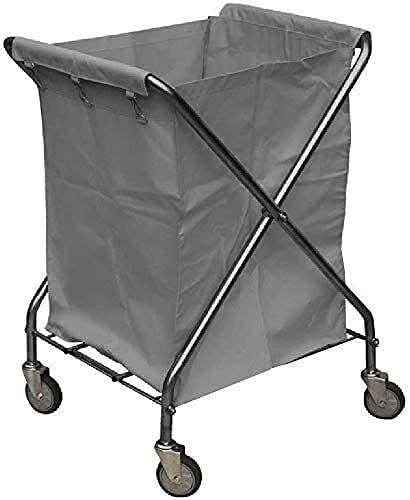 Shelf Movable Trolleys Laundry Basket Thick Stainless Steel Laundry Hamper Sorter Cart With Wheels Folding Hotel Service Cleaning