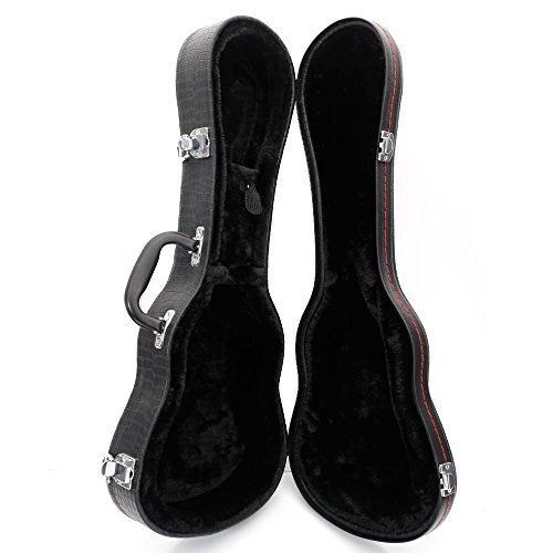 Ktaxon Ukulele Leather Case,26-inch Hard Shell Ukelele Case for Concert Ukuleles - Black