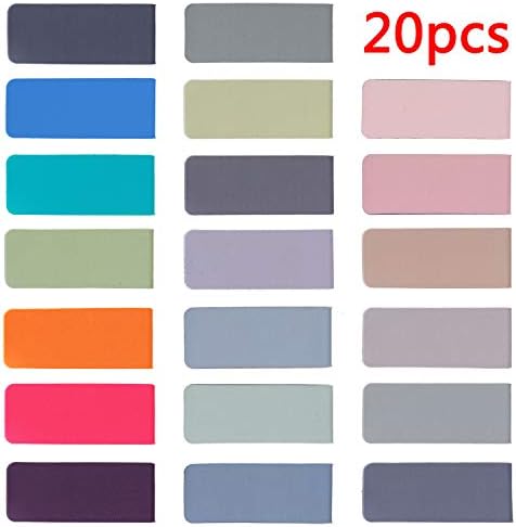 Xgood 20 Colors Magnetic Bookmarks Colorful Bookmarks Reading Guide Magnetic Page Markers Assorted Colors Book Markers for Students Stationery Reading Accessories