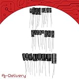 AZDelivery Asortyment ElKo kondensator elektrolityczny aluminiowy 24 wartości 500 sztuk 0.1uF - 1000uF ze skrzynką do przechowywania kompatybilny z Arduino i E-book w zestawie!