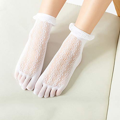 kerryshop Unisex socks 3 Pairs Toe Socks Low Cut Five Fingers Socks For Womens Ladies Crew socks (Color : D)