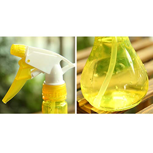 Lurrose 5 unidades de plástico vazio regador garrafa de spray de pressão de mão formato oval pequeno