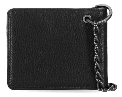 Harley-Davidson Men's Embossed Eagle Billfold Chain RFID Wallet, Black4