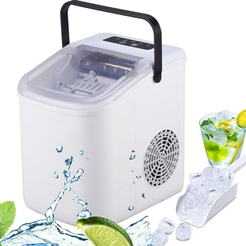 Máquina de hielo portátil para encimera, blanca miniatura 1
