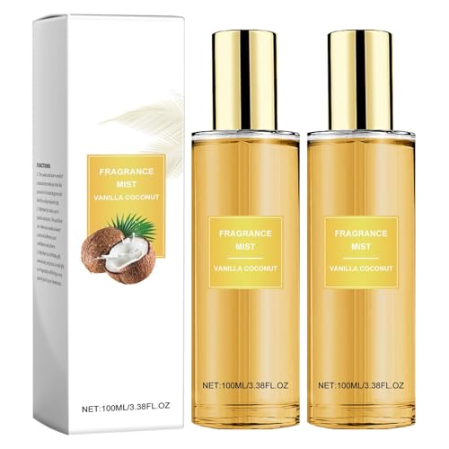 V Secret Coconut Passion Body Spray, Long-Lasting Coconut Body Spray, Vanilla Coconut Fragrance Mist, Secret Body Spray Perfume Women 100ml (2Pcs)