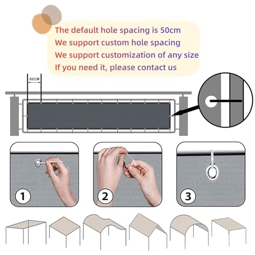 Voile d'ombrage 2.8x7.5 m avec protection UV 98% et toile respirante