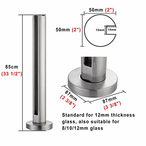 Poteau de balustrade extérieur en inox pour sécuriser le balcon