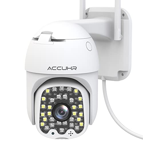 Security Camera Outdoor, 1080p Outside Surveillance Front Door IP Smart Cam with Night Vision, Motion Detection Sensor, Home CCTV for Phone App, Compatible with Alexa