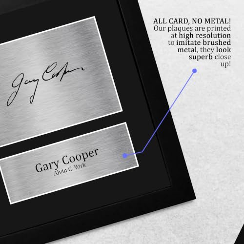 Memorabilia de Gary Cooper en Sergeant York con autógrafo impreso A4 5