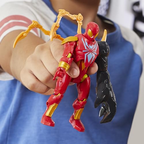 MixMashers Marvel Spider-Man, Figurine Iron Spider Deluxe à mélanger et Combiner avec Accessoires