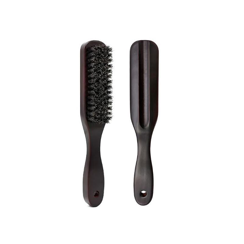 Ipetboom Pig Bristle Hair Brush for Men Double Sided Bristle Brush for Beard Cleaning and Stylingrooming