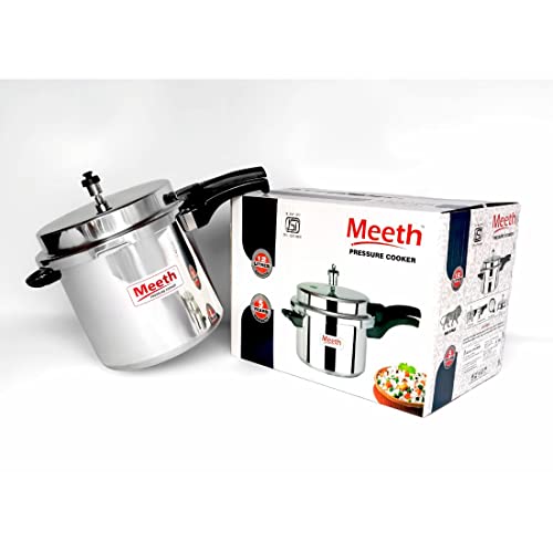 Image of Meeth Aluminium 12 Litres Capacity Pressure-Cooker With Outer Lid (Silver)