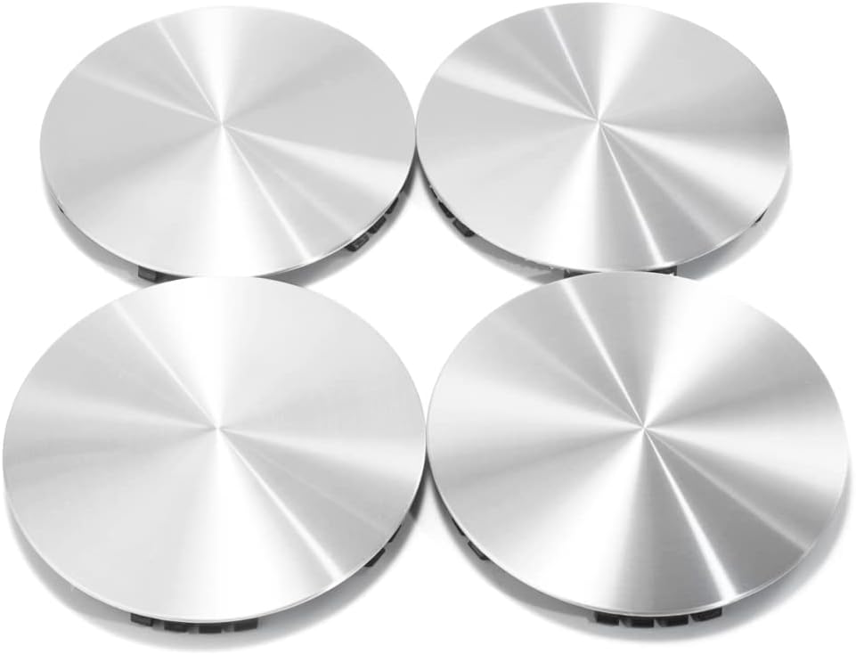 GTOWNWORKS 4pcs Wheel Center Caps Compatible with Chevy Silverado Suburban Tahoe K1500 Escalade 1992-1999 | Silver Center Cover Replacement 15650043 15650045