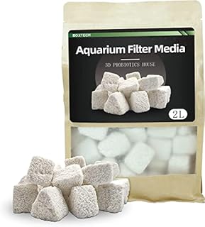 boxtech Aquarium Filter Media, Biological Filter Media for Aquarium Ceramic Bio Filter Media Blocks with Vast Surface Area for Fish Tank Sump, Canister Filter, Koi Ponds2L