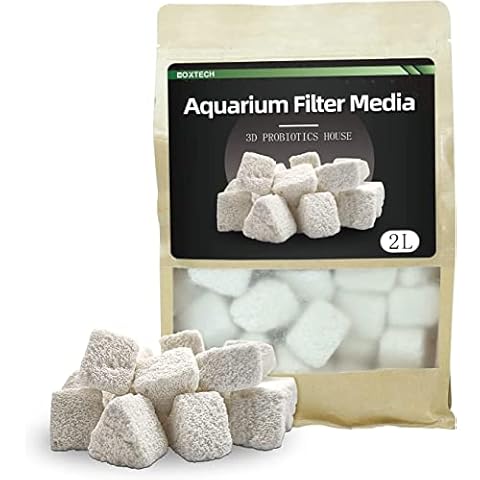 boxtech Aquarium Filter Media, Biological Filter Media for Aquarium Ceramic Bio Filter Media Blocks with Vast Surface Area for Fish Tank Sump, Canister Filter, Koi Ponds(2L) Cover