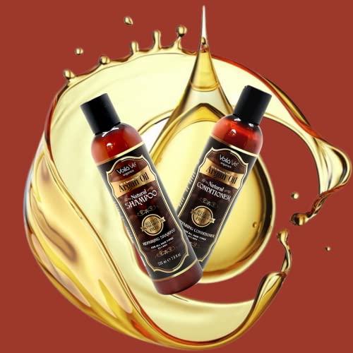 Voilave Argan Oil Shampoo & Conditioner Bundle - Made Of Natural Ingredients For All Hair Types - Sulfate & Paraben Free - Ideal For Damaged, Dry, Colored Treated Hair #TOP1
