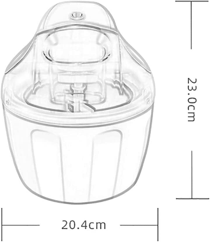 Samnuerly Vollautomatische hausgemachte Mini-Eismaschine, Softeismaschine, kleine Eismaschine, Arbeitsplatte, blau – Bild 4
