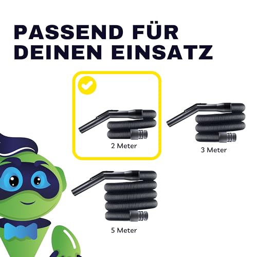 SAFE ’N CLEAN Saugschlauch 2-5m div. Längen für Kärcher T7 T8 T9 T10 T11 T12 T15, Staubsaugerschlauch, Ersatzteil alternativ zu original 28891000/2.889-100.0 - 2m
