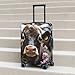 MCJDFWNMKM Luggage Cover Washable Elastic Suitcase Covers Flower Show Steer Cows Cattle Travel Baggage Cover Fashion Anti-scratch Suitcase Protector Decoraitve Covers Fits 18-32 Inch Luggages Small
