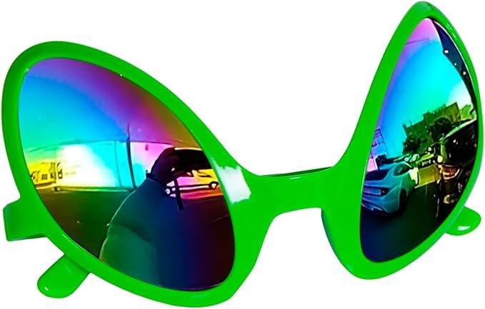 Yilistore Novelty Alien Glasses for Adult Halloween Party Accessories Alien Costume Accessories Eyeglasses St. Patricks Day Eyewear Outfit