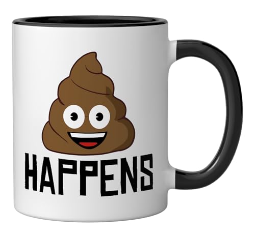 Taza cerámica 11 onzas negro y blanco miniatura 2