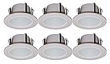 6 Pack-4 Inches Line Voltage Phenolic Stepped Baffle Trim/Trims for Recessed Light-White Replaces Halo 993w