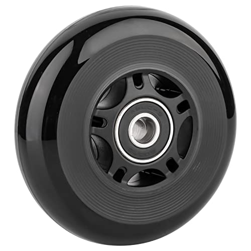 Wheelcome Inline Skate Wheels Indoor & Outdoor Roller Blades Wheels 85A Roller Hockey Wheels W/Bearings Abec-9 For Scooter Ripstik Luggage Training, 64Mm 70Mm 72Mm 76Mm 80Mm Dia, 8-Pack (Black, 80Mm) #TOP5