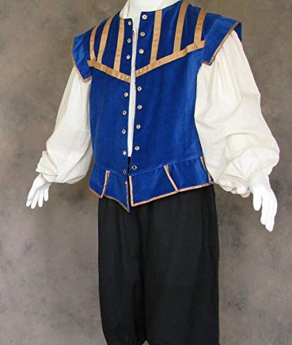 Artemisia Designs Renaissance Doublet For Men, 3 Pc Costume, Game Of Thrones, Ren Faire, Mens Got Cosplay Custom Wedding Regular Plus Size Blue #TOP5