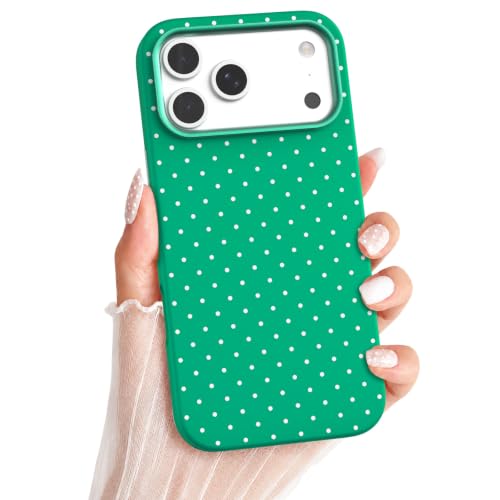 LOVE 3000 Cute Polka Dot Case for iPhone 18 Pro Max/17 Pro Max, Green