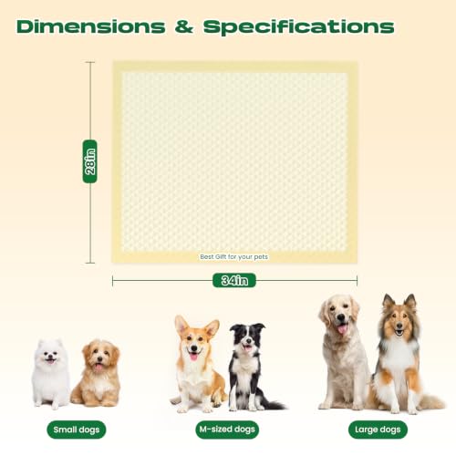 Image of Bamboo Puppy Pads X-Large 28 inchx34 inch 60 Count with Adhesive Tabs