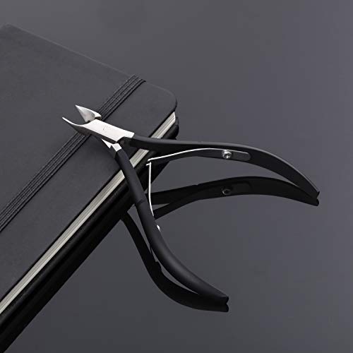 3 Packs Cuticle Cutter Cuticle Nippers Pointed Blade Cuticle Trimmer Stainless Steel Nail Clippers Manicure Tool For Fingernails No Cuticle Pusher (Black) #TOP6