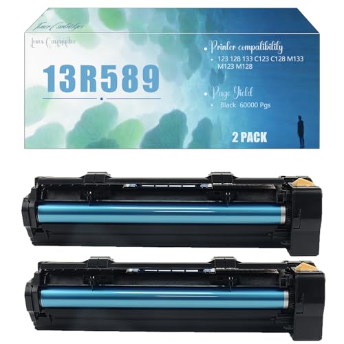 013R00589 13R589 Compatible Drum Unit (No Toner) Replacement for Xerox CopyCentre 123 128 133 C123 C128 for WorkCentre M133 123 128 133 M123 M128 Printers, High Yield Black x 2