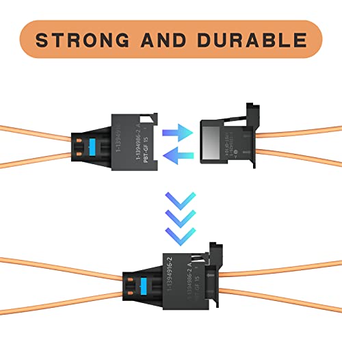 Hyhpsjiee 2Pcs Fiber Optic Loop, Female And Male Fiber Optic Bypass Loop Adapter Connector Diagnostic Device Tool, Loop Bypass Cable For Radio And Audio For Mercedes Bmw Vw Audi Porsche #TOP2