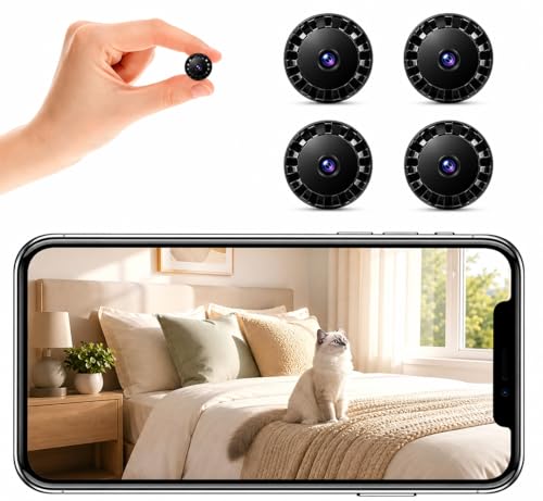 NOBEYSTON Mini Telecamera Spia WiFi Interno/Esterno, Videocamera Sorveglianza 1080P, Visione