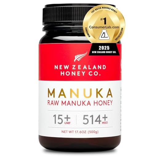 New Zealand Honey Co. Raw Manuka Honey UMF 15+ | MGO 514+, UMF Certified / 17.6oz