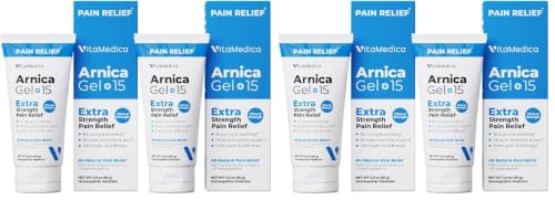 Image of VitaMedica Arnica Gel Plus 15 Healing Plant Compounds, Extra Strength Formula for Bruising, All-Natural Plant-Based Topical Gel, 4-Pack