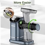 Slow Juicer Entsafter Gemüse und Obst Testsieger 150W Leiser Motor, Rückwärtszerkleinerung, Einfache Reinigung, Edelstahl Design in Schwarz & Silber, inkl. Rezeptbuch – Bild 5