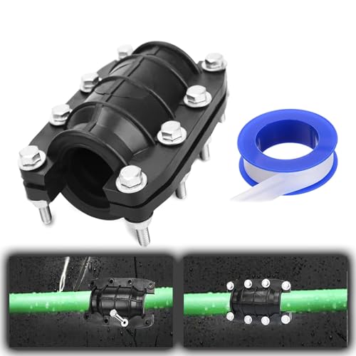 SODOI Braçadeira de reparo de tubulação de água de 3,8 cm, interrompe o vazamento, antiimpacto, anti