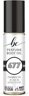 BIOCURA BC Perfume 677 Inspired by Ford Black Orchid For Women Replica Fragrance Body Oil Dupes Alcohol-Free Sample Travel Size Concentrated Long Lasting Roll-On 0.3 Fl Oz/10ml