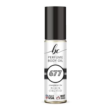 BC Perfume 677 Inspired by Black Orchid For Women Replica Fragrance Body Oil Dupes Roll-On 0.3 Fl Oz/10ml-X1