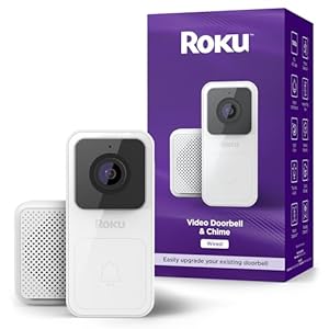 Roku Smart Home Wired Video Doorbell & Chime – 1080p HD Night Vision Ultrawide View Doorbell Camera with Motion & Sound Detection, 2-Way Audio & Compatible with Alexa & Google (Renewed)