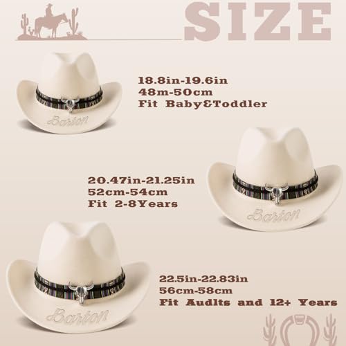 Custom Cowboy Cowgirl Hats with Engraving Name Western Cowboy Hat for Women Men Personalized Toddler Cowboy Hats for Kids2