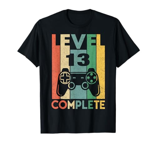 13 Anni Compleanno Maschio Ragazza Uomo Regalo Level 13 Maglietta