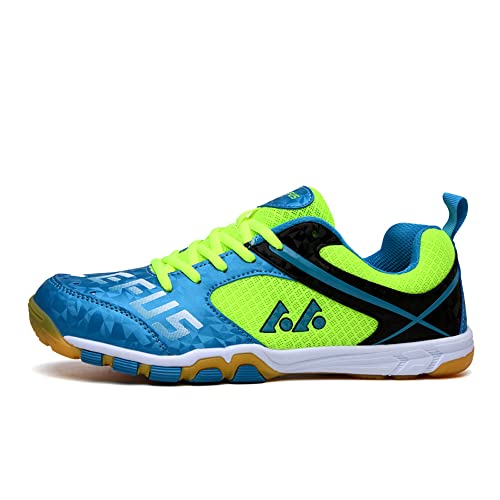 Scarpe da Ping Pong Unisex estive Traspiranti Antiscivolo Resistenti all'Usura (42,Verde)