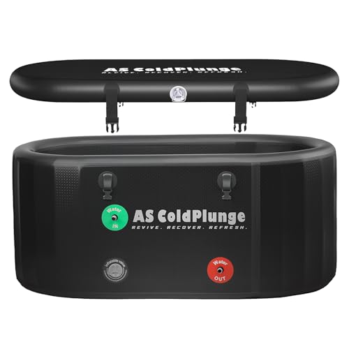 AS ColdPlunge XXL Ice Bath Tub for Cold Plunge, 216 Gal Cold Plunge Tub with Insulated Lid, Inflatable PVC Ice Pod Plunge Barrel, Easy Chiller Connection, Cold Therapy Recovery, Indoor Outdoor Use
